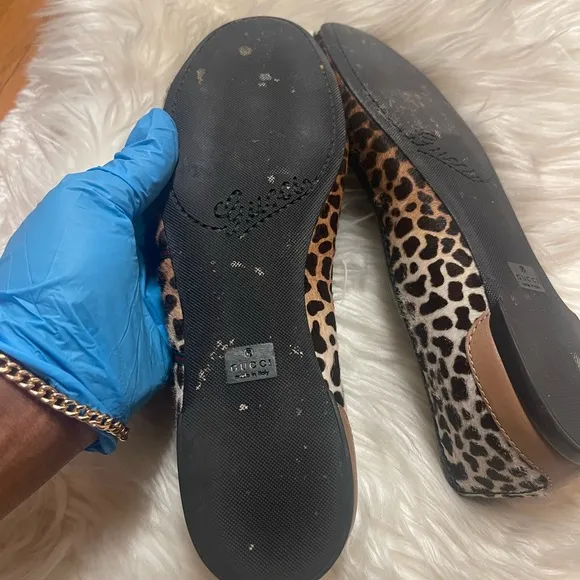 Gucci Leopard Pony Hair Ballet Flats