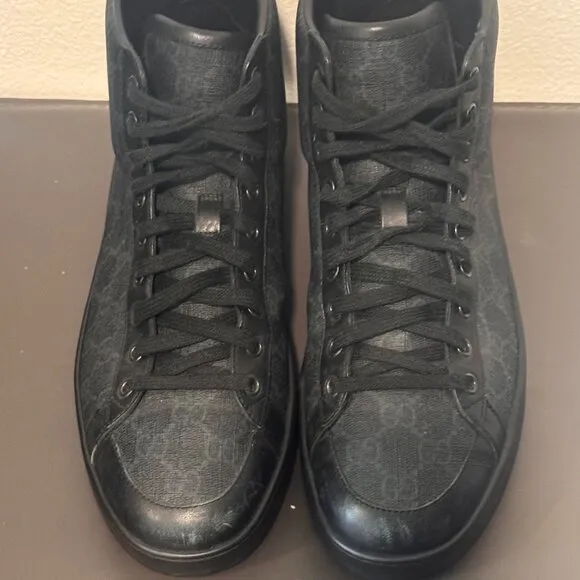 Gucci Men's Brooklyn GG Supreme High-Top Sneakers