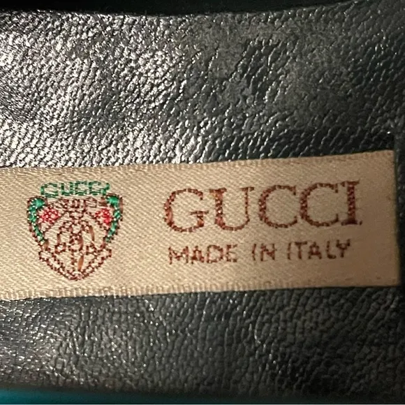 Gucci vintage Blue Green Flats Sleek Loafers