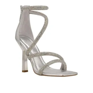 Guess Womens Lalali Embellished Square Toe Strappy Sandals