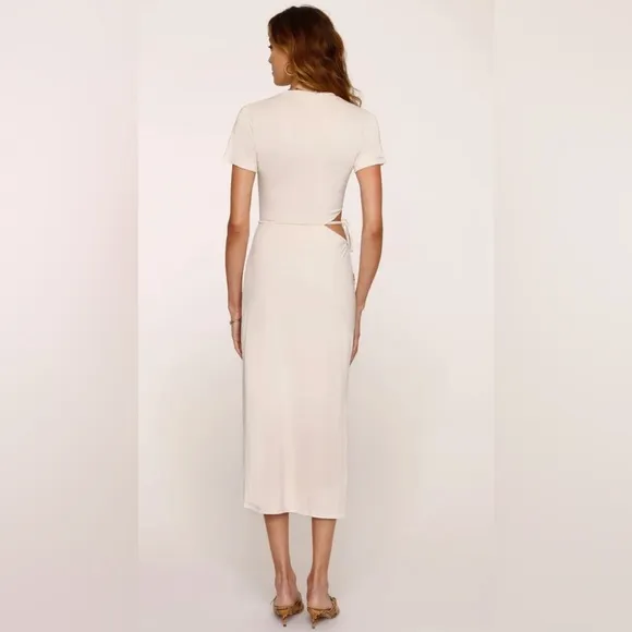 Heartloom Renoir Dress Size XS Tan Cut Out Midi From Revolve