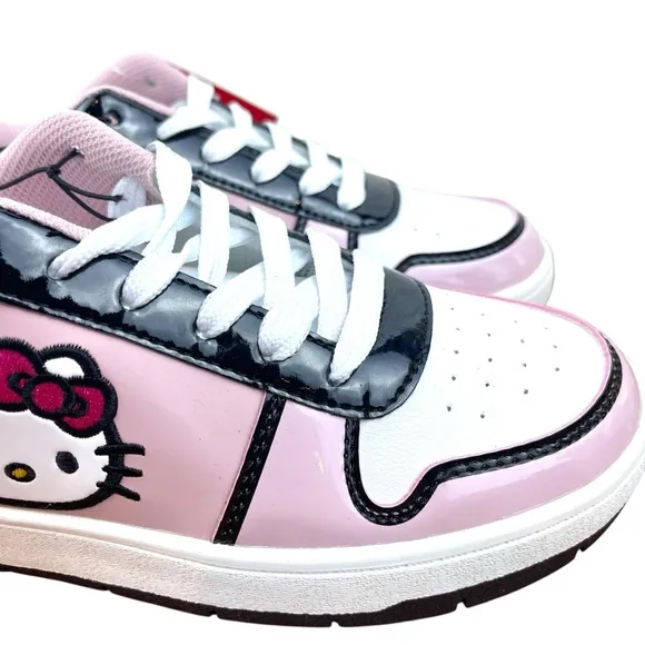 Hello Kitty by Sanrio Women's Pink Casual Court Sneakers, Size 8