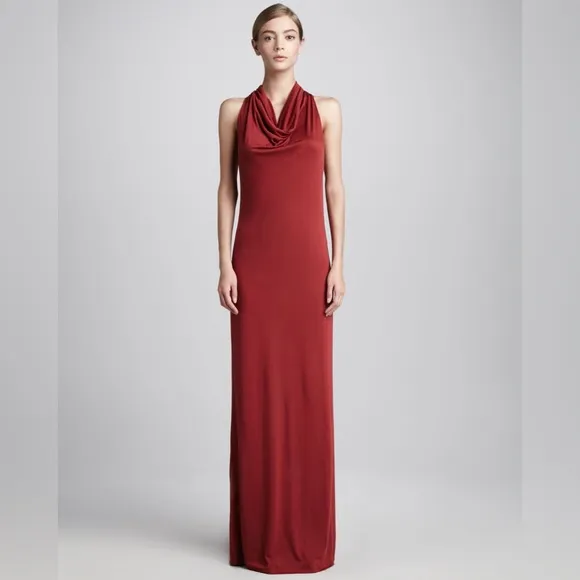 Helmet Lang racer back maxi dress in olive green