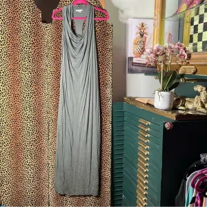 Helmet Lang racer back maxi dress in olive green
