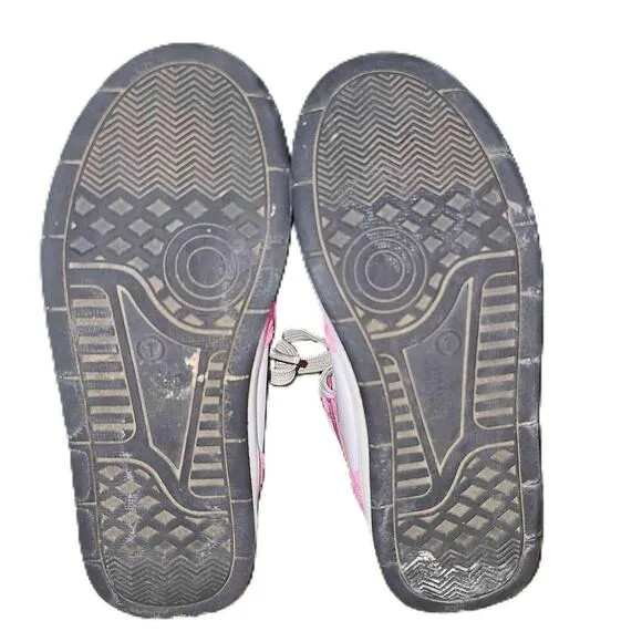 High Top Sneakers Mattel Barbie Pink And Black Lace Up Size 1y