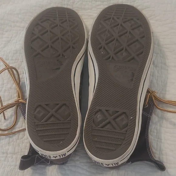 High-Top Sneakers with Brown Laces
