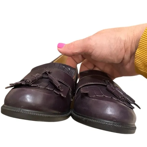 Hotter Hamlet Purple Leather Tassel Loafers US Sz 10 UK 8 Academia classic EUC
