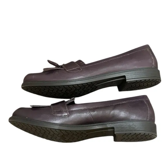 Hotter Hamlet Purple Leather Tassel Loafers US Sz 10 UK 8 Academia classic EUC