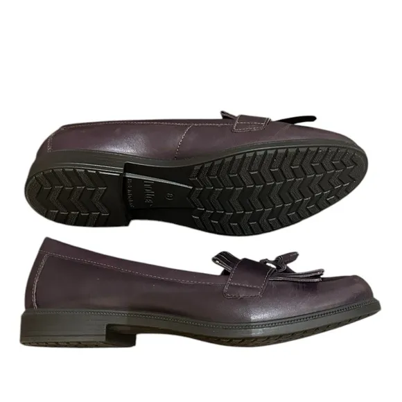 Hotter Hamlet Purple Leather Tassel Loafers US Sz 10 UK 8 Academia classic EUC