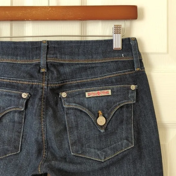Hudson Collin Classic Low Rise Dark Wash Flap Pocket Denim Skinny Jeans 26