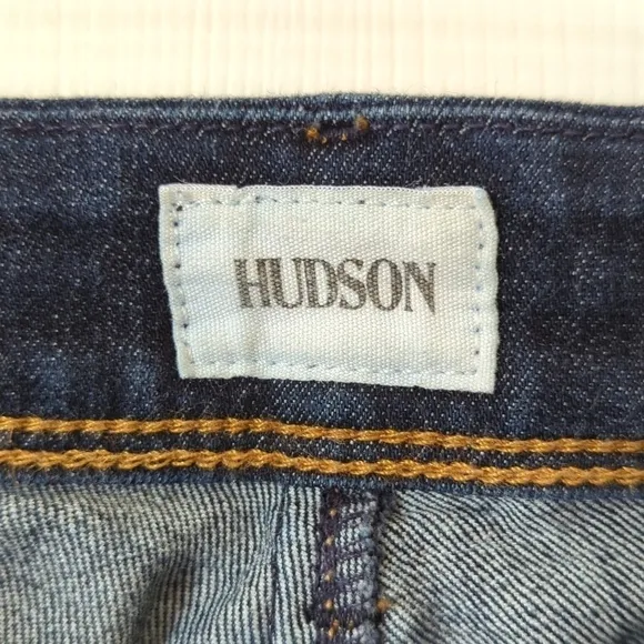 Hudson Collin Classic Low Rise Dark Wash Flap Pocket Denim Skinny Jeans 26