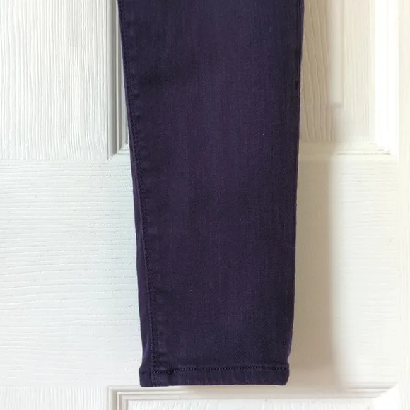 Hudson Krista Classic Mid Rise Ankle Length Super Skinny Jeans Dark Purple 26