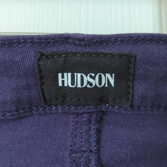 Hudson Krista Classic Mid Rise Ankle Length Super Skinny Jeans Dark Purple 26