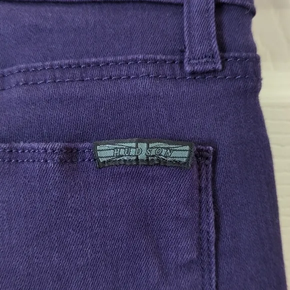 Hudson Krista Classic Mid Rise Ankle Length Super Skinny Jeans Dark Purple 26