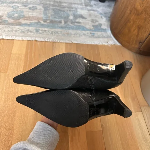 Hugo Boss Black Leather Knee Boots