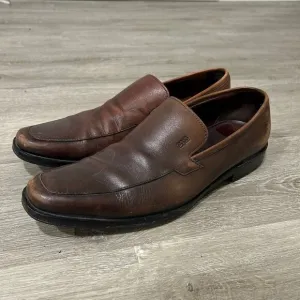 Hugo Boss Brown Leather Square Toe Dress Shoes Oxford Loafers Men’s Size 9