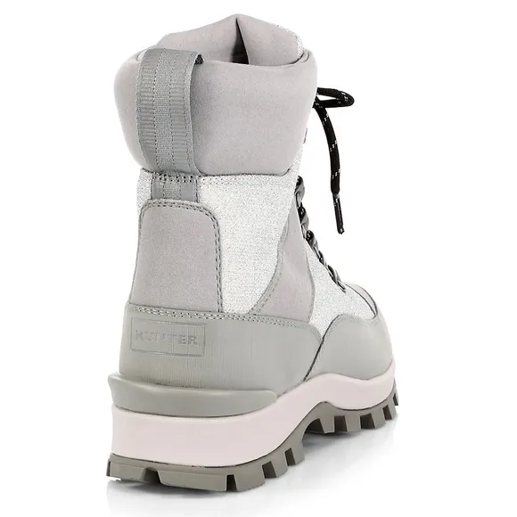 HUNTER Commando Glitter Rubber Lug-Sole Snow Boots
