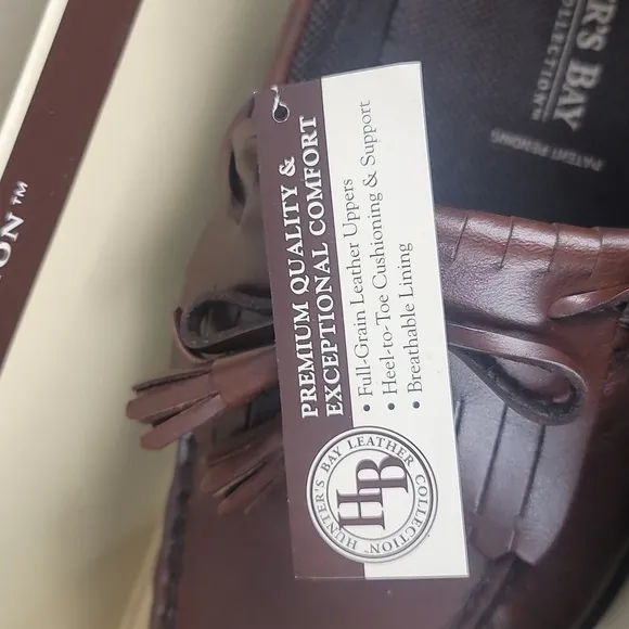 Hunter's Bay Men's Full Grain Leather Brown Tassel Loafers