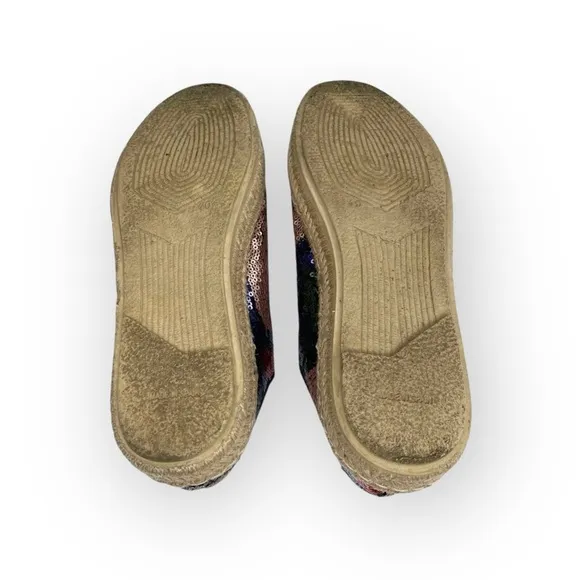 Ibizas ༄ Sequin Platform Espadrilles Lace Up Sneakers ༄ Navy Red Pink༄ 40 9 9.5