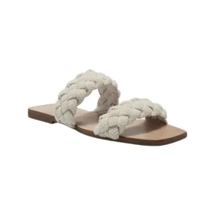 INC Women's Petrie Flat Slide Sandals White Size 6