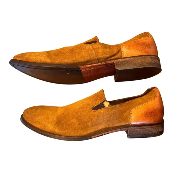 Intrigo Pyramend Tan Suede Loafers