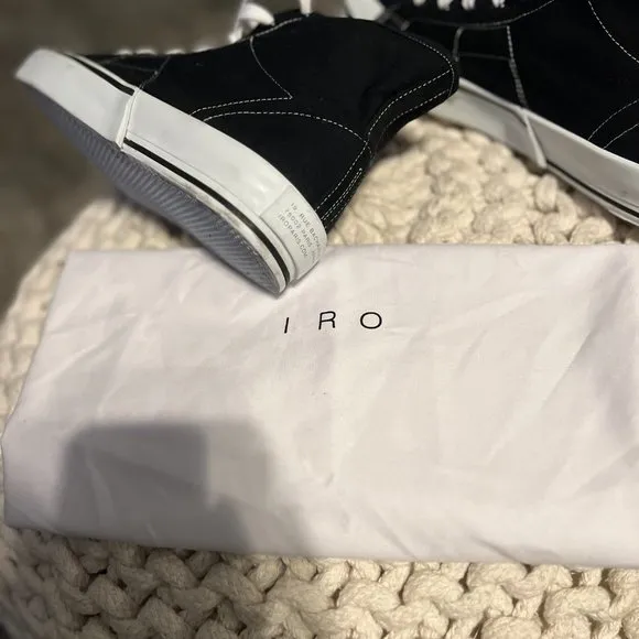IRO ALI High Top Canvas Sneakers, Size 41