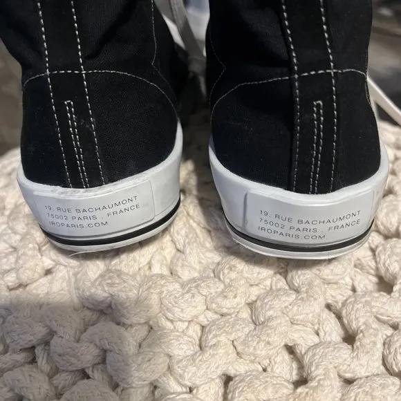 IRO ALI High Top Canvas Sneakers, Size 41