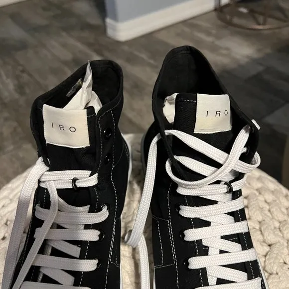IRO ALI High Top Canvas Sneakers, Size 41