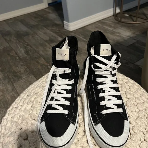 IRO ALI High Top Canvas Sneakers, Size 41