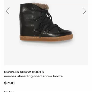 Isabel Marant Black Shearling-Lined Snow Boots