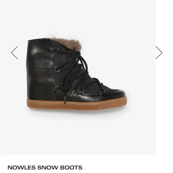 Isabel Marant Black Shearling-Lined Snow Boots