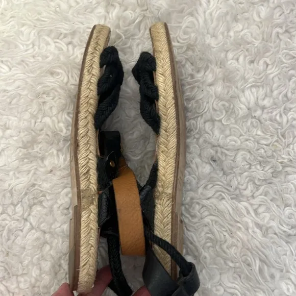 Isabel Marant Etoile Camila Black Strappy Espadrille Sandals
