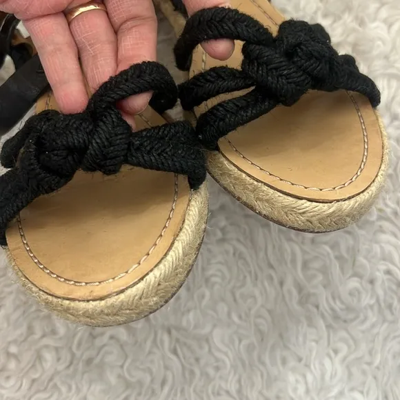 Isabel Marant Etoile Camila Black Strappy Espadrille Sandals