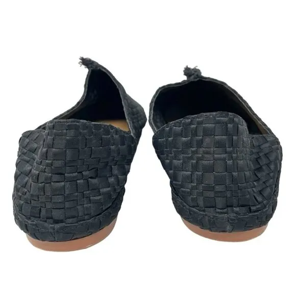 ISO! NEW Zara Black Woven Babouche Pointed Toe Flats Size 40