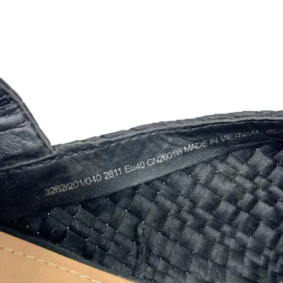 ISO! NEW Zara Black Woven Babouche Pointed Toe Flats Size 40