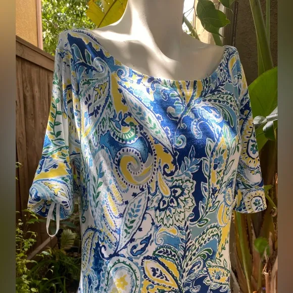 Italian tile printed Jersey dress Ralph Lauren