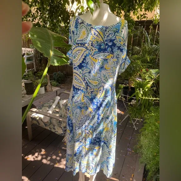Italian tile printed Jersey dress Ralph Lauren