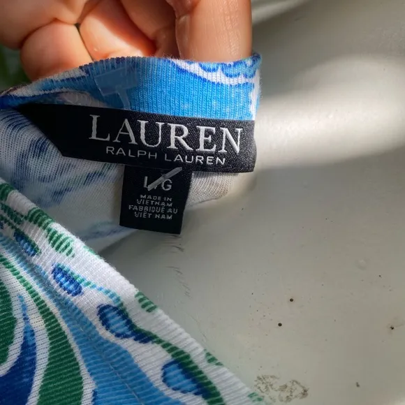 Italian tile printed Jersey dress Ralph Lauren