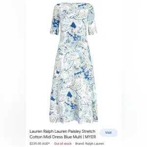 Italian tile printed Jersey dress Ralph Lauren