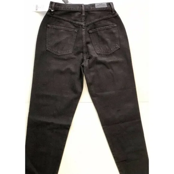 J Brand Women's Black X Elsa Hosk Playday Tapered High-rise Denim Jeans Size 25