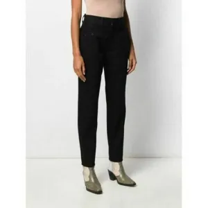 J Brand Women's Black X Elsa Hosk Playday Tapered High-rise Denim Jeans Size 25