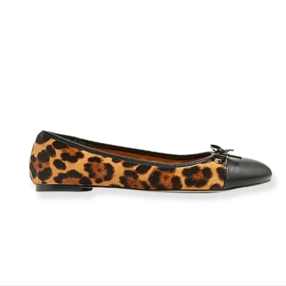 J Crew Calfhair Captoe Ballet Flats | Size 6