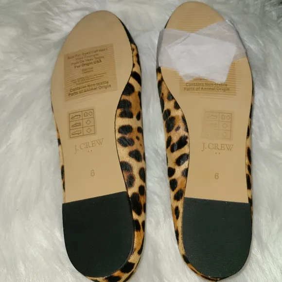 J Crew Calfhair Captoe Ballet Flats | Size 6