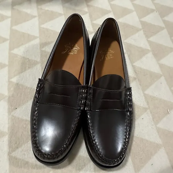 J crew Camden loafers in leather dress brown