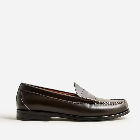 J crew Camden loafers in leather dress brown