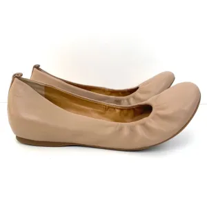 J. Crew Cecilia Leather Ballet Flats Blush