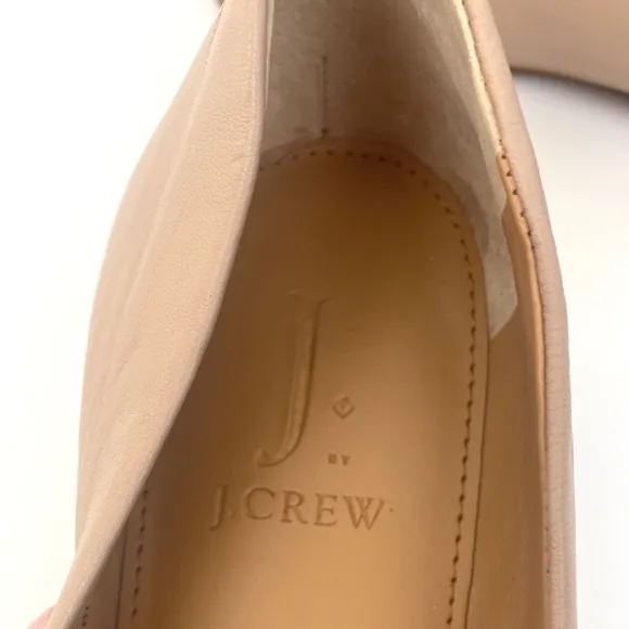J. Crew Cecilia Leather Ballet Flats Blush