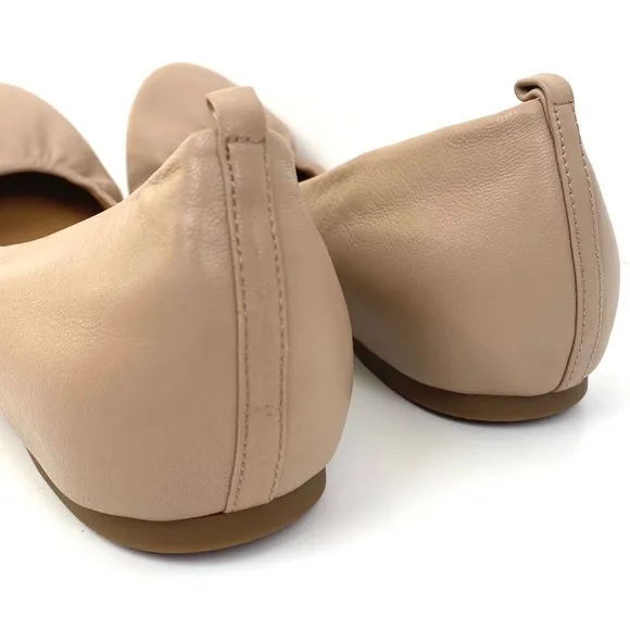 J. Crew Cecilia Leather Ballet Flats Blush