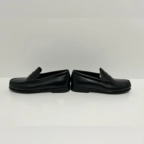 J Crew Kids' Camden penny loafers in leather BS586 $98 black size K13 NEW no box