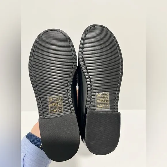 J Crew Kids' Camden penny loafers in leather BS586 $98 black size K13 NEW no box